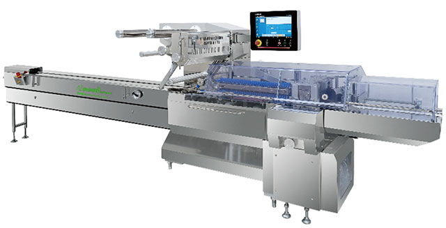 写真6. 「高速超音波加熱シール横形ピロー包装機 FUW3400/WKα8」